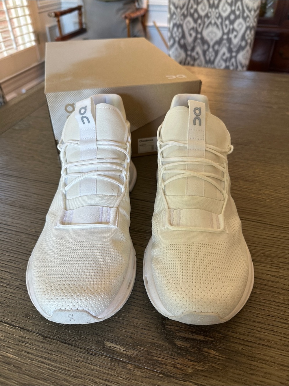 Mens On Cloudnova running sneaker in all white size 10 - Picture 3 of 11